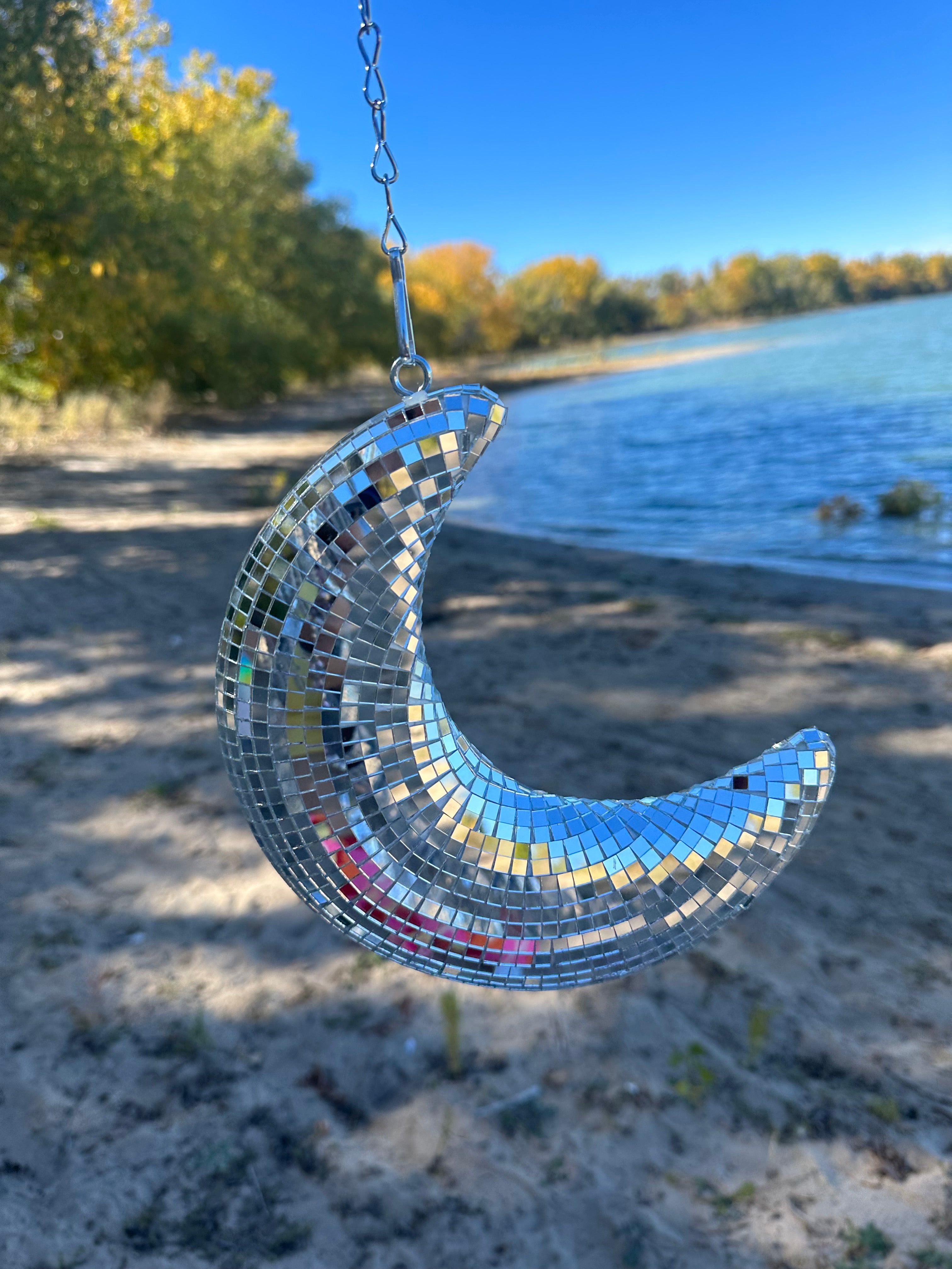 Disco Ball Moon Shaped Decor Disco Shrooms