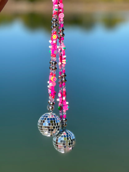 Disco Ball Car Mirror Hanging Accessory