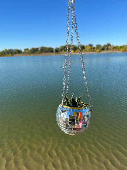 Disco Ball Planter (Silver)