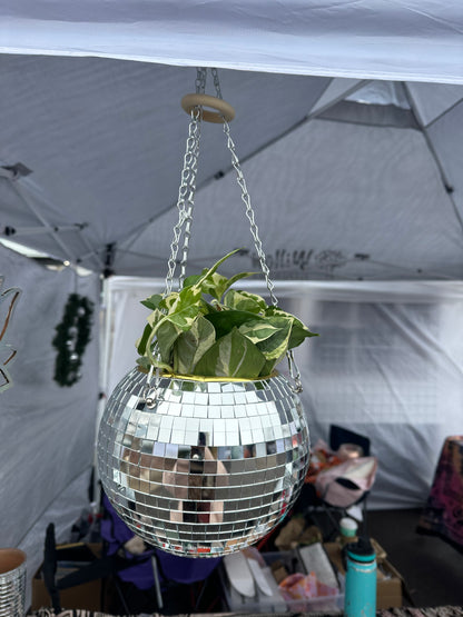 Disco Ball Planter (Silver)