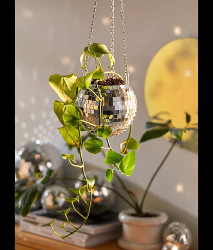 Disco Ball Planter (Silver)