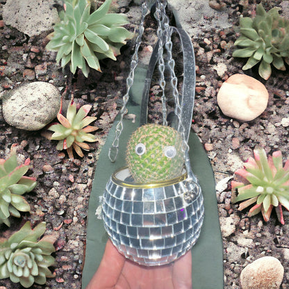 Disco Ball Planter (Silver)