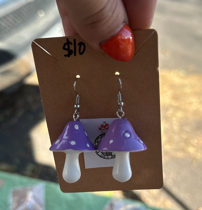 Colorful Shrooms Earrings