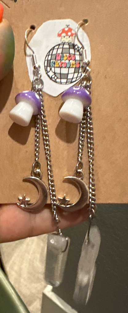 Crystal Shroom Earrings